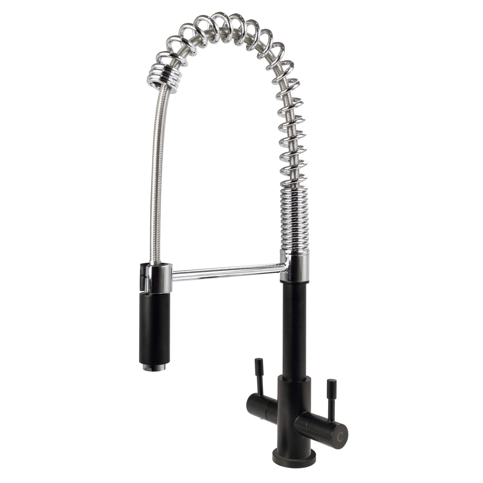 Buy Dual Levers Kitchen Sink Mixer Tap Black Pull Out Kitchen Taps