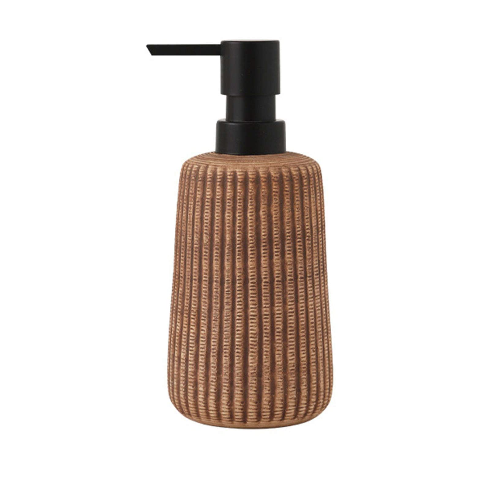 soap dispenser, Soap Dispenser,Ceramic Lotion, Hand, Refillable-Bathroom Kitchen-Light Brown-400ml/14oz