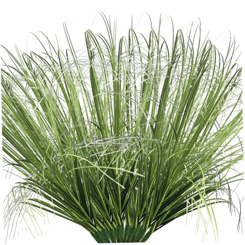 Gcroet 16Pcs Artificial Plants 20in UV Resistant Shrubs Wheat Grass Grass No Fade DIY Easy Maintenance Flourishing Vibrant Greenery for Outdoor Indoor Decor..