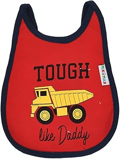 بافتة قطن مطبوعة بكلمة «Tough» للاولاد من ميكس اند ماكس - احمر وكحلي