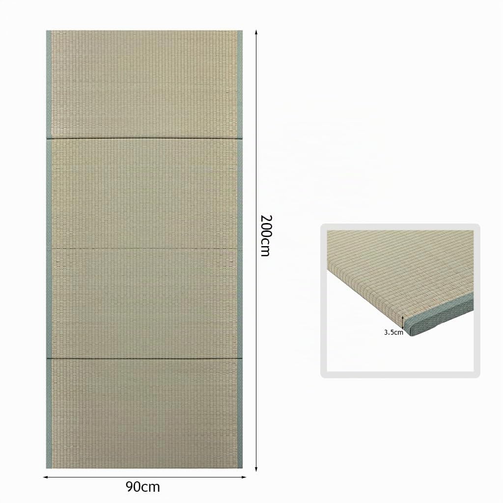Tatami Japones,colchoneta Plegable Futon Cama Tatami Salón Suelo Japonesa Rectangular Alfombras Tatami Plegable Dormir Mat(Size:90 * 200 * 3.5cm)