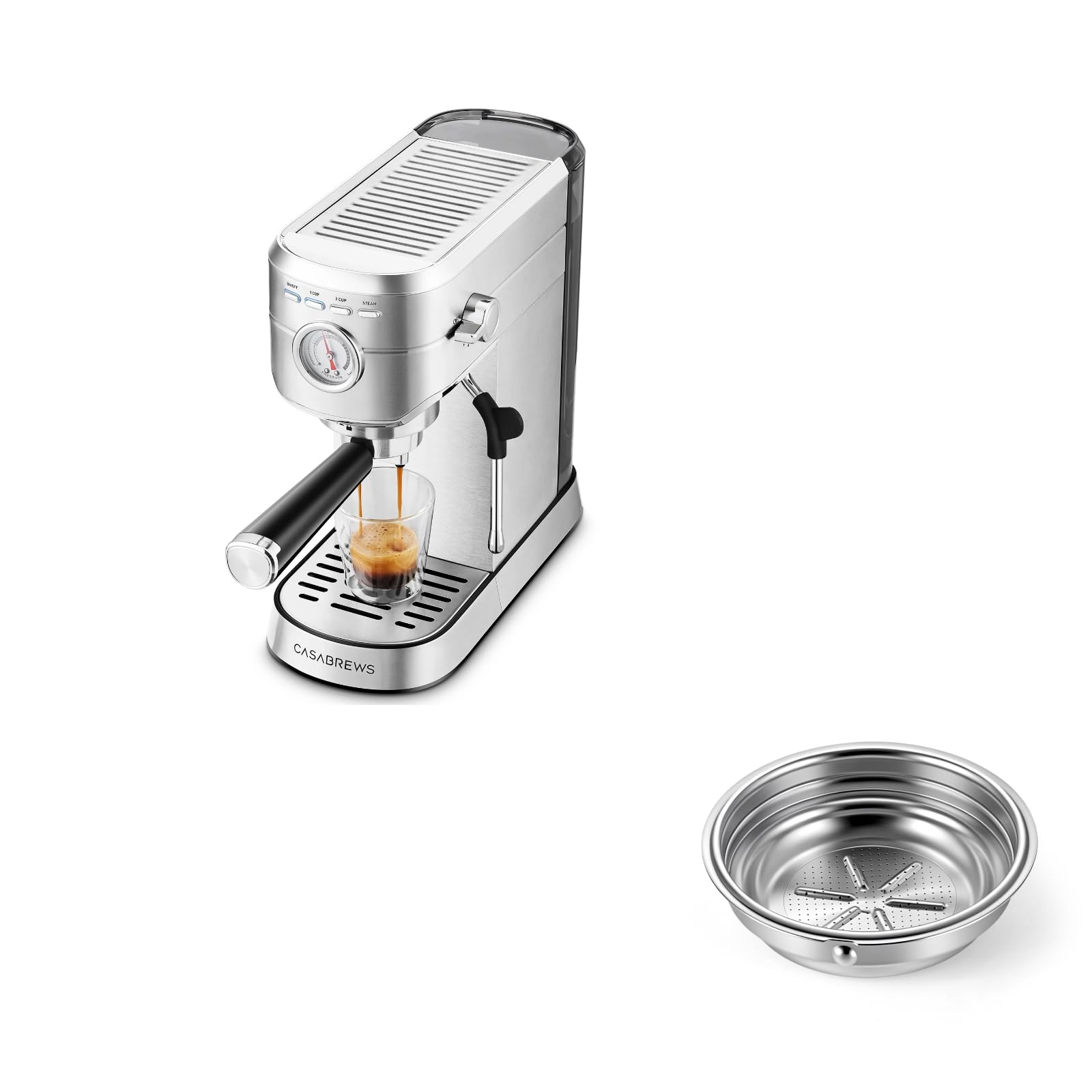 CASABREWS CM5418 Siebträgermaschine & 51mm ESE Filterkorb