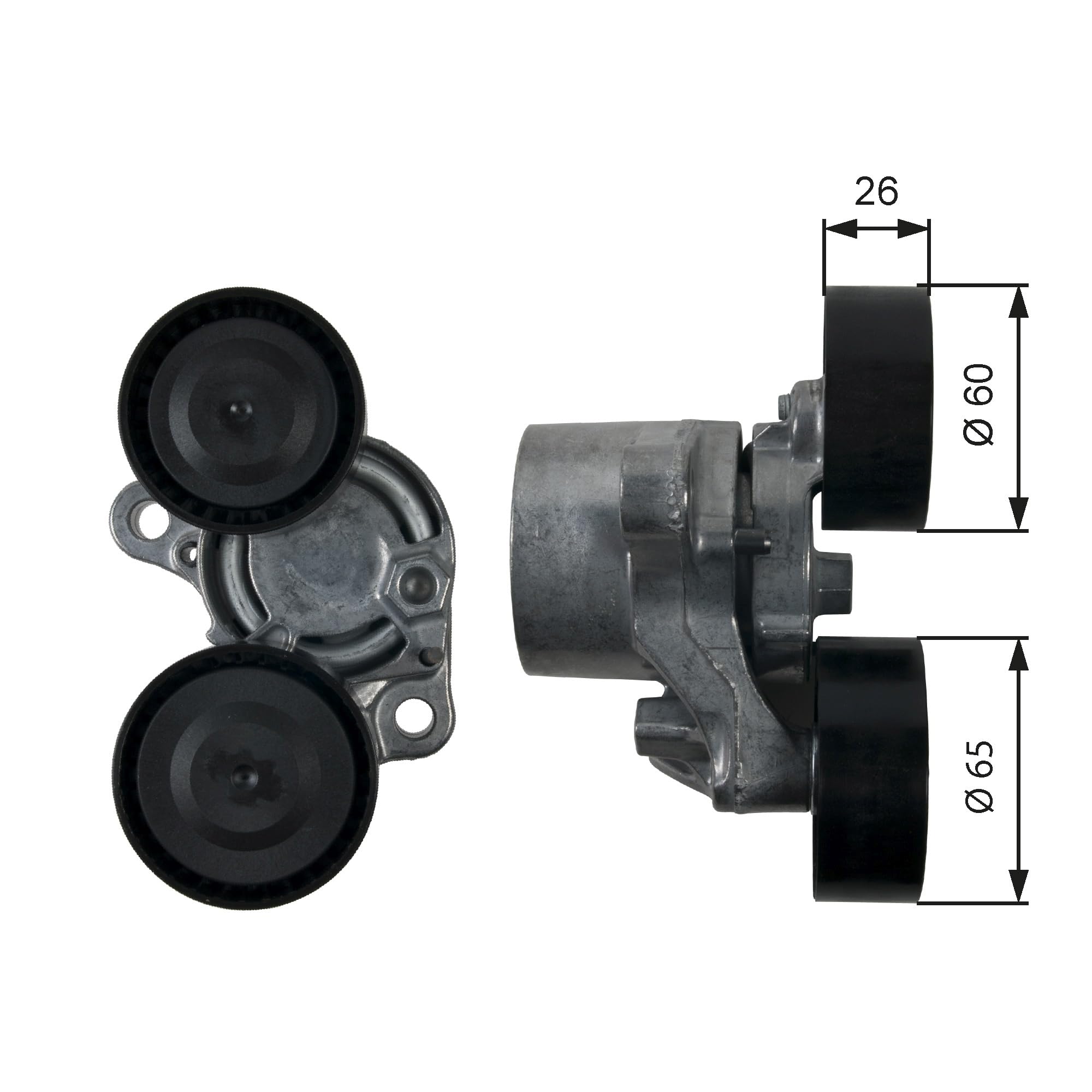 Gates T39199 V-Ribbed Belt Tensioner Pulley Fits BMW