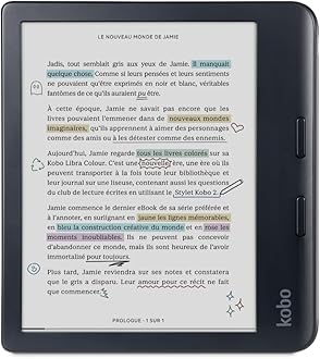 - Libra Colour | eReader | 7” Glare-Free Colour E Ink Kaleido™ 3 Display | Dark Mode Option | Audiobooks | Waterproof | 32GB of Storage | Black