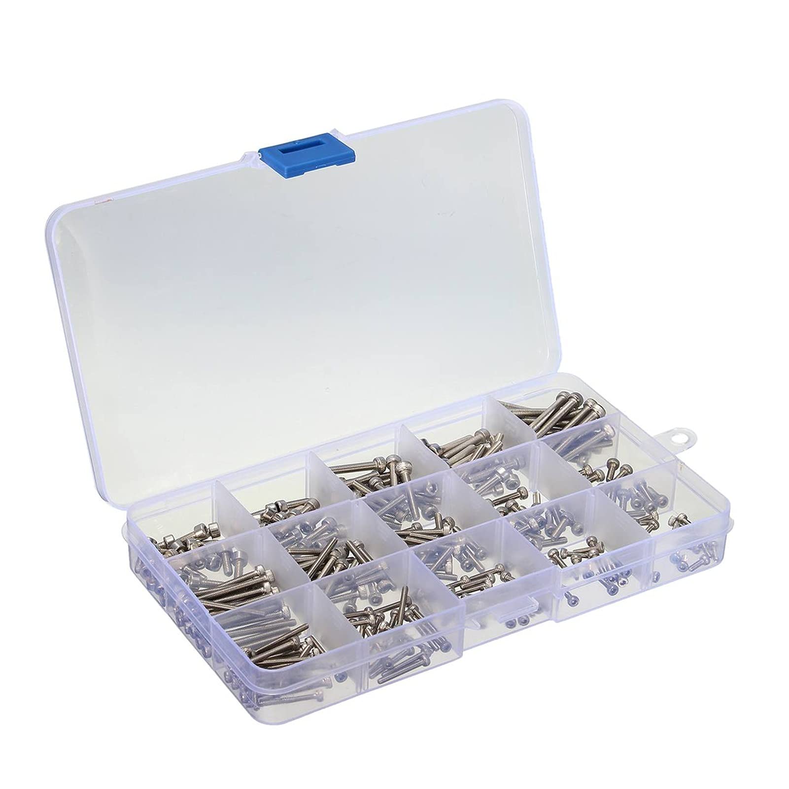 CJIANHUA 300 قطع mxss2 m2 / m2.5 / m3 الفولاذ عرافة المقبس كاب رئيس مسامير الترباس الجوز تشكيلة كيت مع مربع All New Never Used