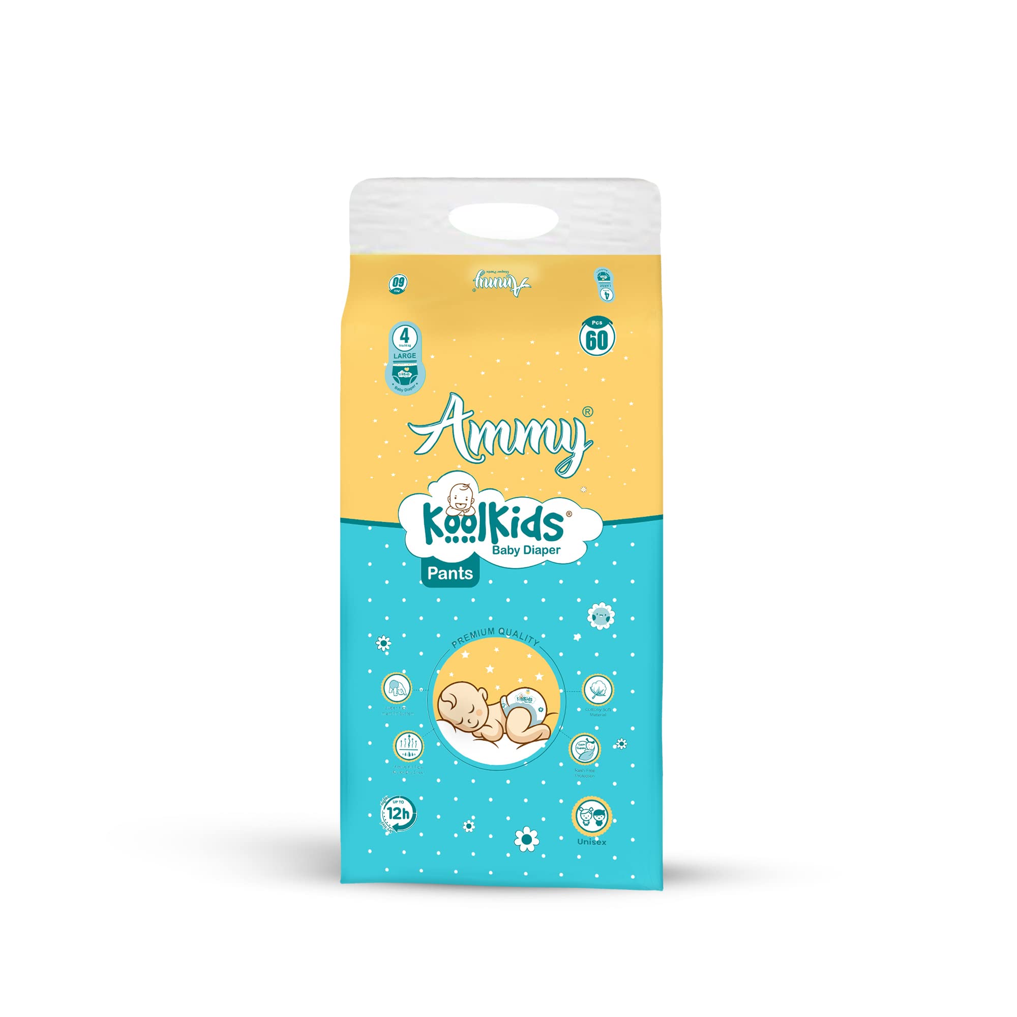 Ammy Koolkids Diaper Pants Large- 60's, Premium Quality, Rash Free Protection and Soft On Skin