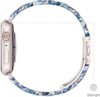 Vista 184 de Lightweight Resin Band For Apple Watch Series 11 10 SE 9 8 7 6 5 4 3 2 1 Ultra 3 2, Fashion Adjustable Replacement Strap for iWatch Bands 38mm 40mm