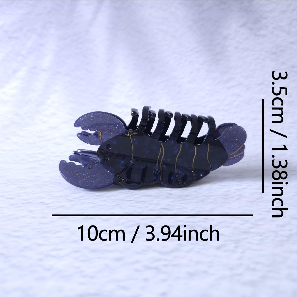 Cute Ocean Hair Clips,Novelty Acetate Ocean Element Claw Clip (Big Blue Lobster)
