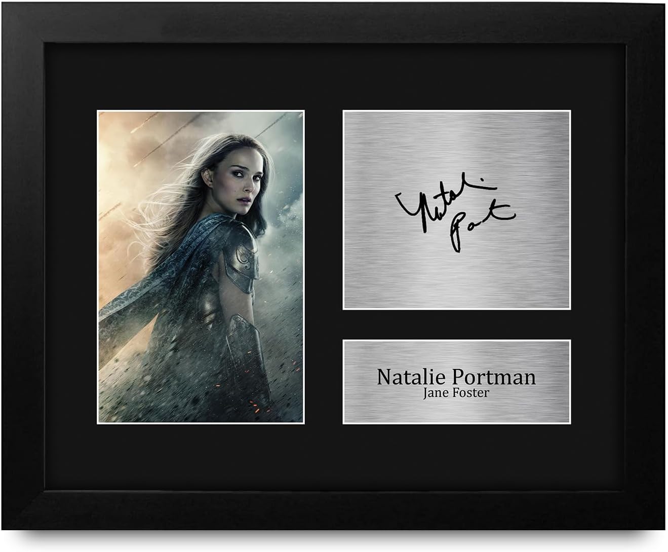 HWC Trading Natalie Portman Thor Gifts Printed Signed Autograph Picture for Movie Memorabilia Fans - US Letter Framed (ID-008615)