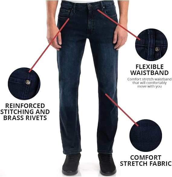 Urban Star Mens Jeans Relaxed Fit 