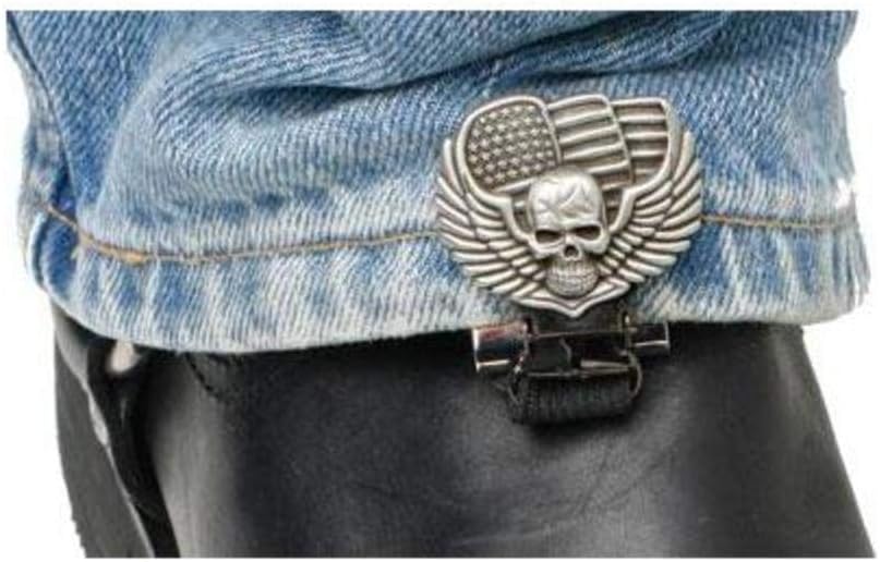 Ryder Clips 26-7058 Stirrup/Strap Boot Type (Skull/Wings)