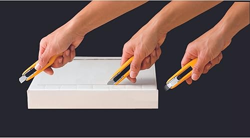 Miniatura 7 de OLFA Cuchillo utilitario de seguridad auto-retráctil (SK-7) – Cortador de caja semiautomático compacto multiusos con hoja autoretráctil y mango