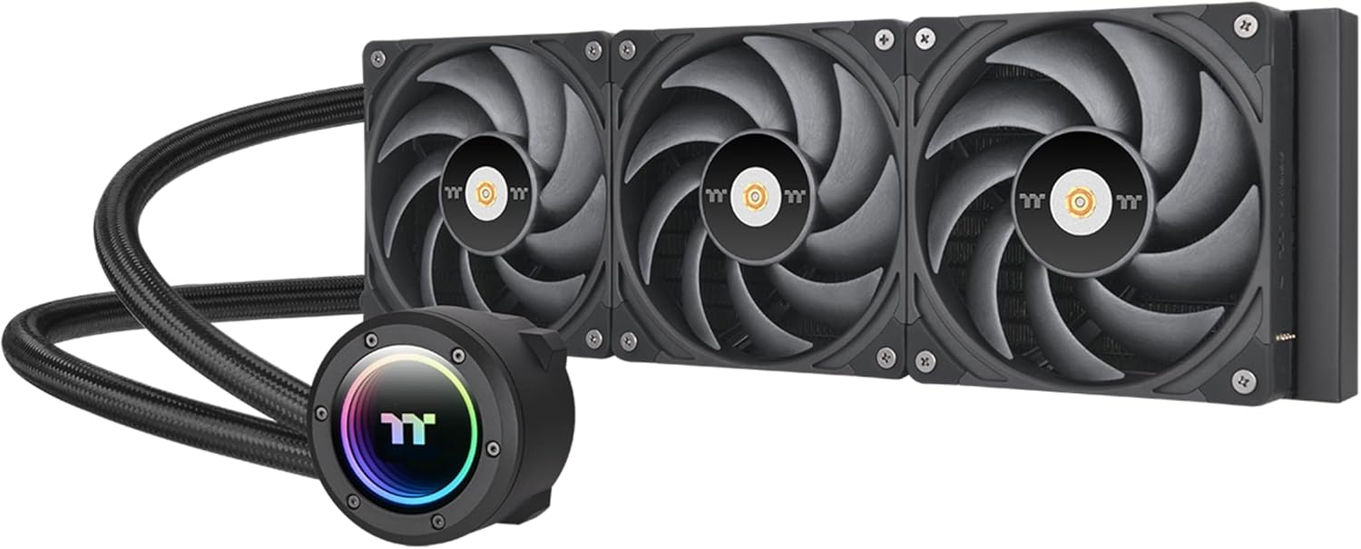Thermaltake TOUGHLIQUID 360 EX Pro ARGB Sync All-in-One CPU Liquid Cooler/Fan 120 * 3/PWM 500~2000/Waterblocak MB Sync only/Black/CL-W400-PL12BL-A