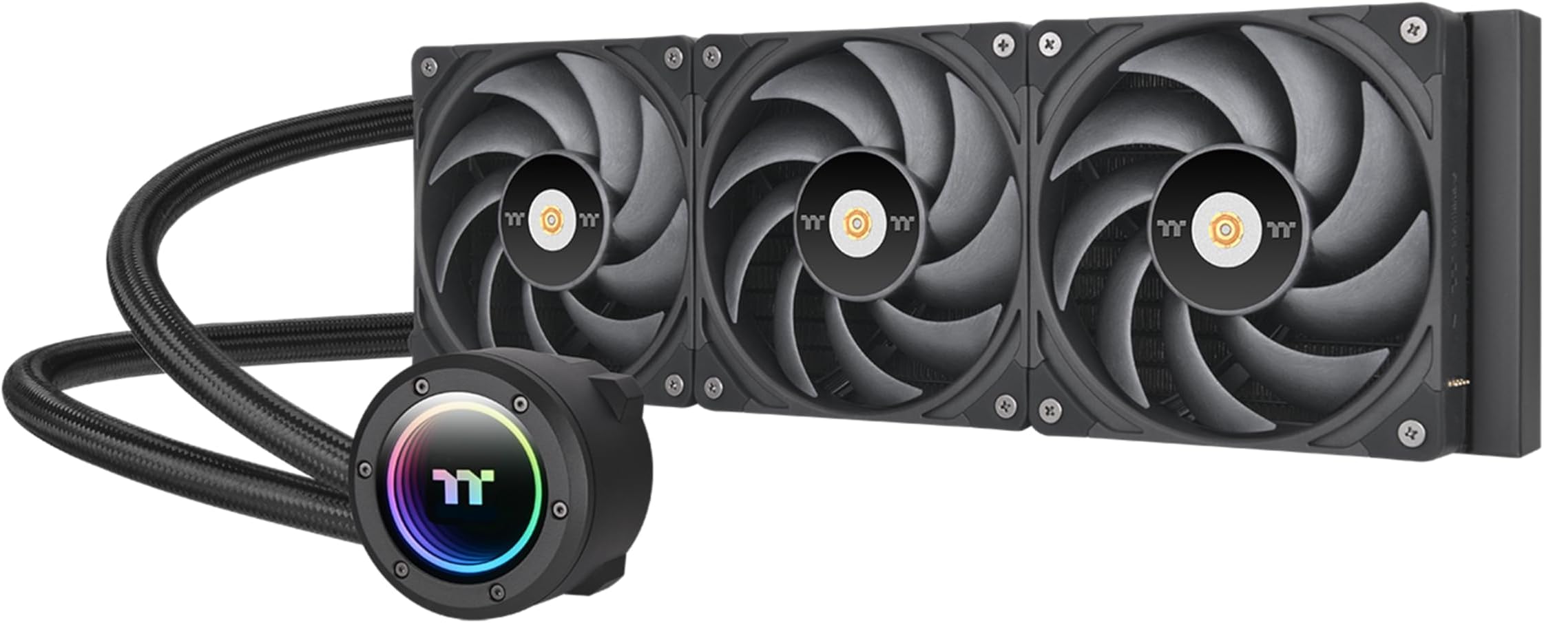 Thermaltake TOUGHLIQUID 360 EX Pro ARGB Sync All-in-One CPU Liquid Cooler/Fan 120 * 3/PWM 500~2000/Waterblocak MB Sync only/Black/CL-W400-PL12BL-A