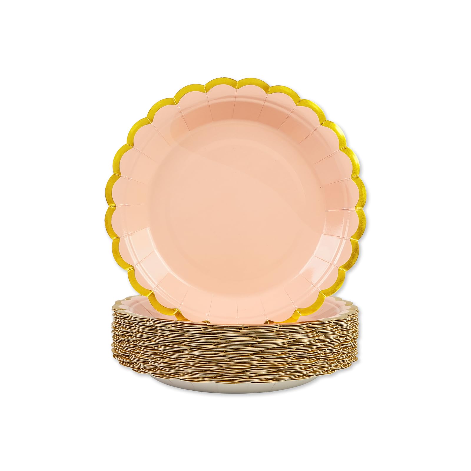 Assiettes Jetables Florales Vintage – Lot De 48 – 18 Cm – Bord Festonné – Pour Anniversaire, Mariage, Baby Shower – Carton Résistant