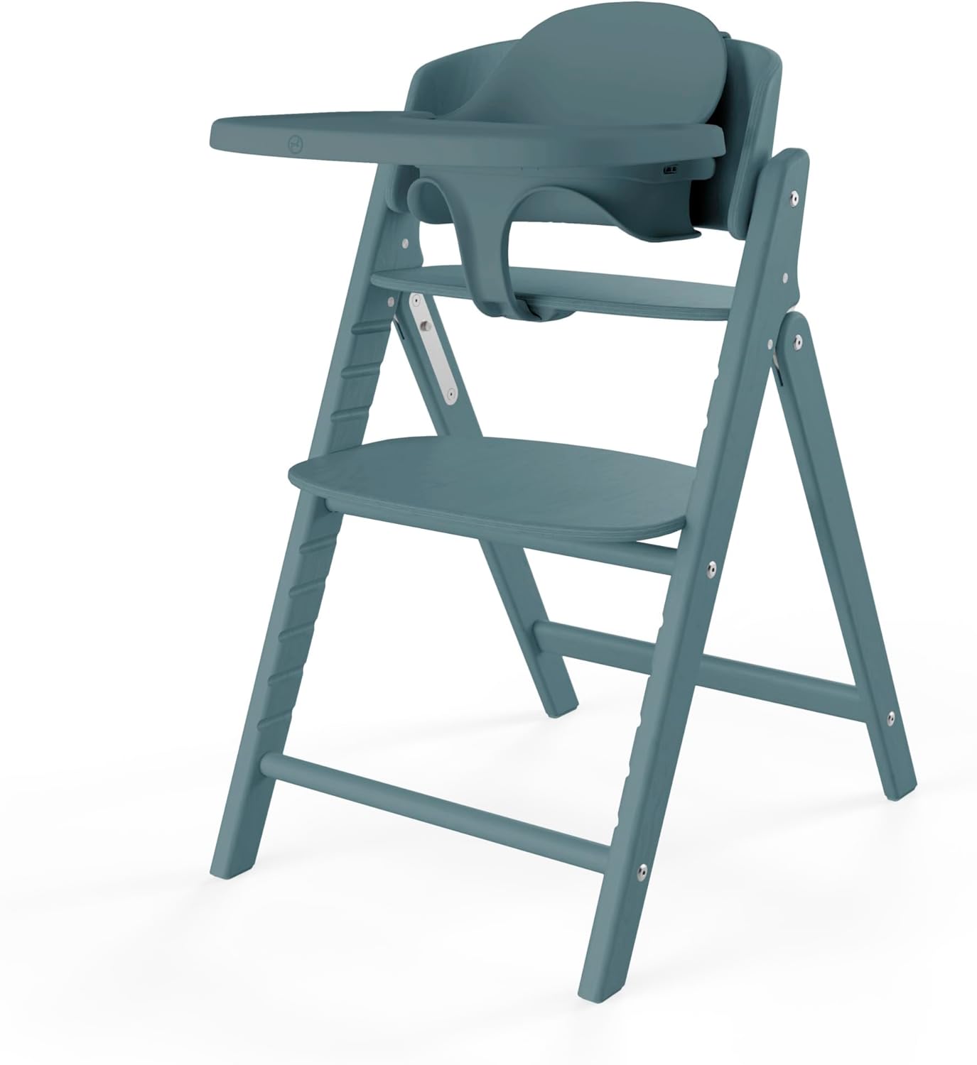 CYBEX Gold CLICK & FOLD High Chair with baby set and tray attached, ready for feeding