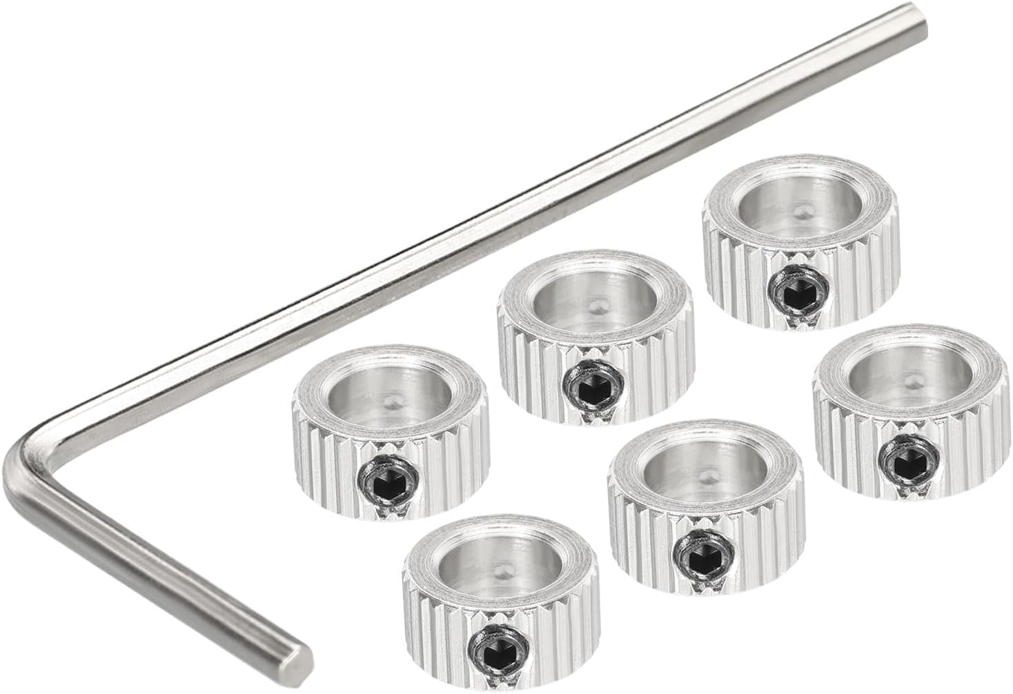 MECCANIXITY 6Pcs Landing Gear Stopper 6.1 x 10mm/0.24"x 0.39" Plane Wheel Collar Block with Wrench for RC Airplane Model Remote Aircraft