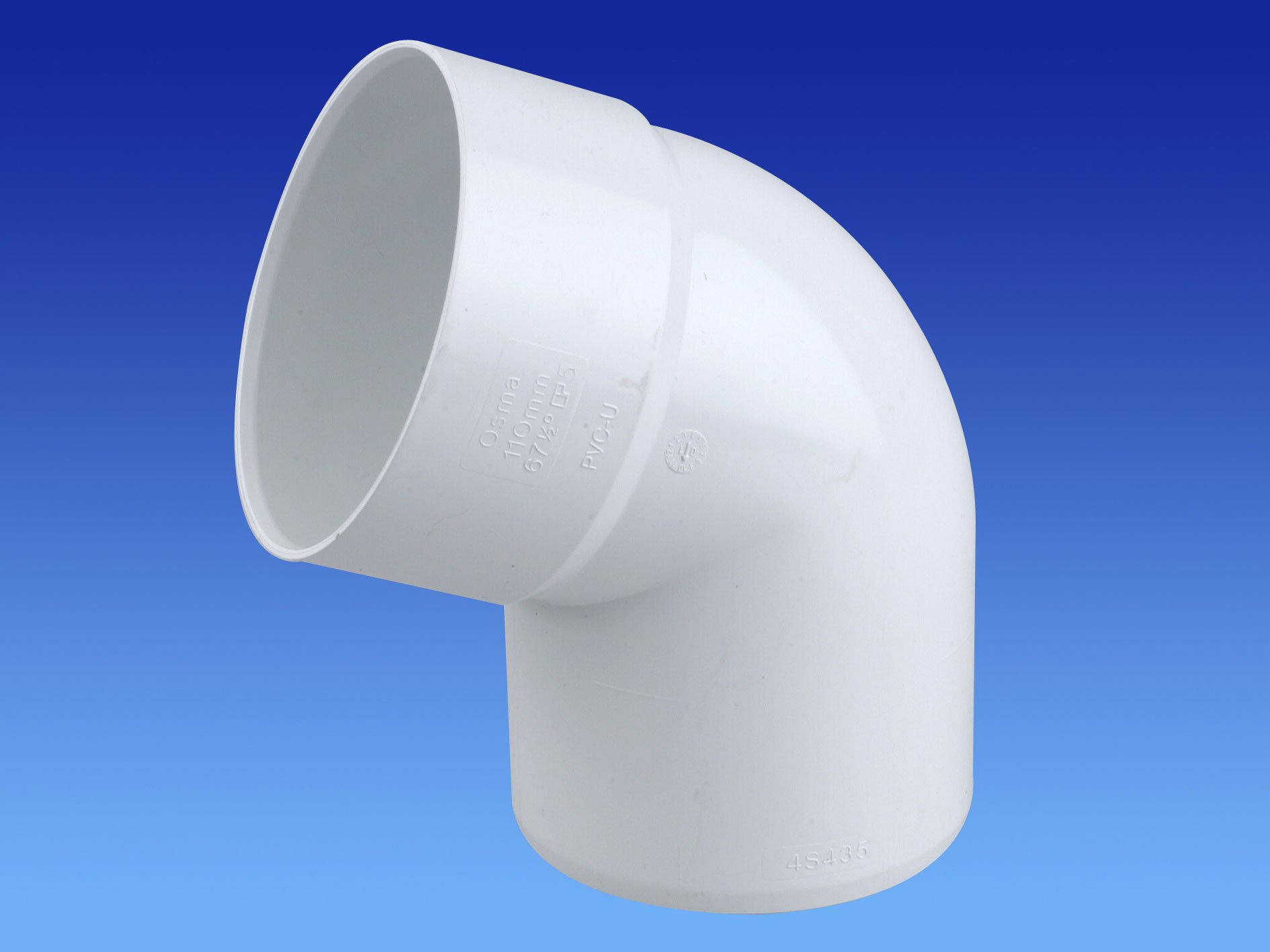 Wavin OSMA 110 mm évitez les blocages d'évacuation avec ce coude de sol blanc