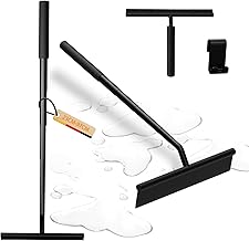 Duschabzieher Langer Stiel - Festigen Upgrade Abzieher Dusche Schwarz 23-97cm Teleskop Fensterabzieher mit Halterung Duschabzieher Silikon,Abzieher Boden,Duschkabinenabzieher fensterwischer