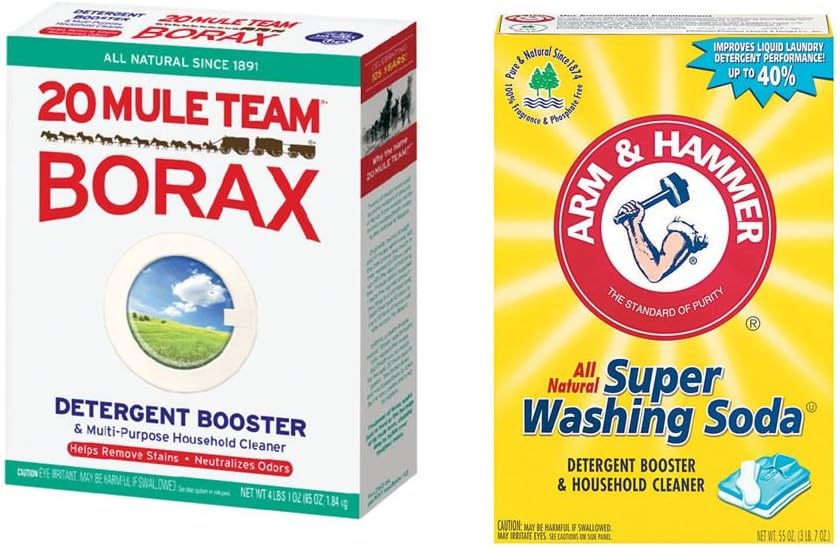 Mule Team Liquid Borax and Arm & Hammer Super Washing Soda, Variety Pack, Unscented