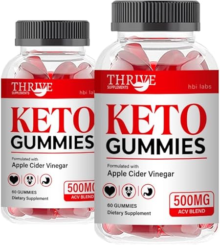 Thrive Keto Gummies - Thrive Keto - Gomitas de vinagre de sidra de manzana (2 unidades, 120 gomitas)