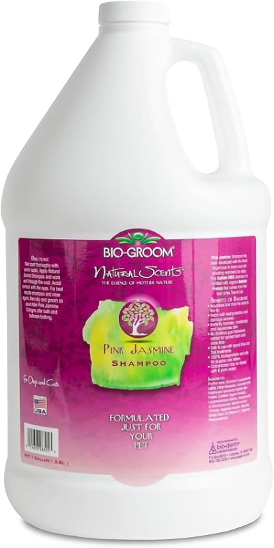 Shampoo para Cães e Gatos Bio-Groom Pink Jasmine com Proteína de Baobá e Aroma Natural, 3,79 L