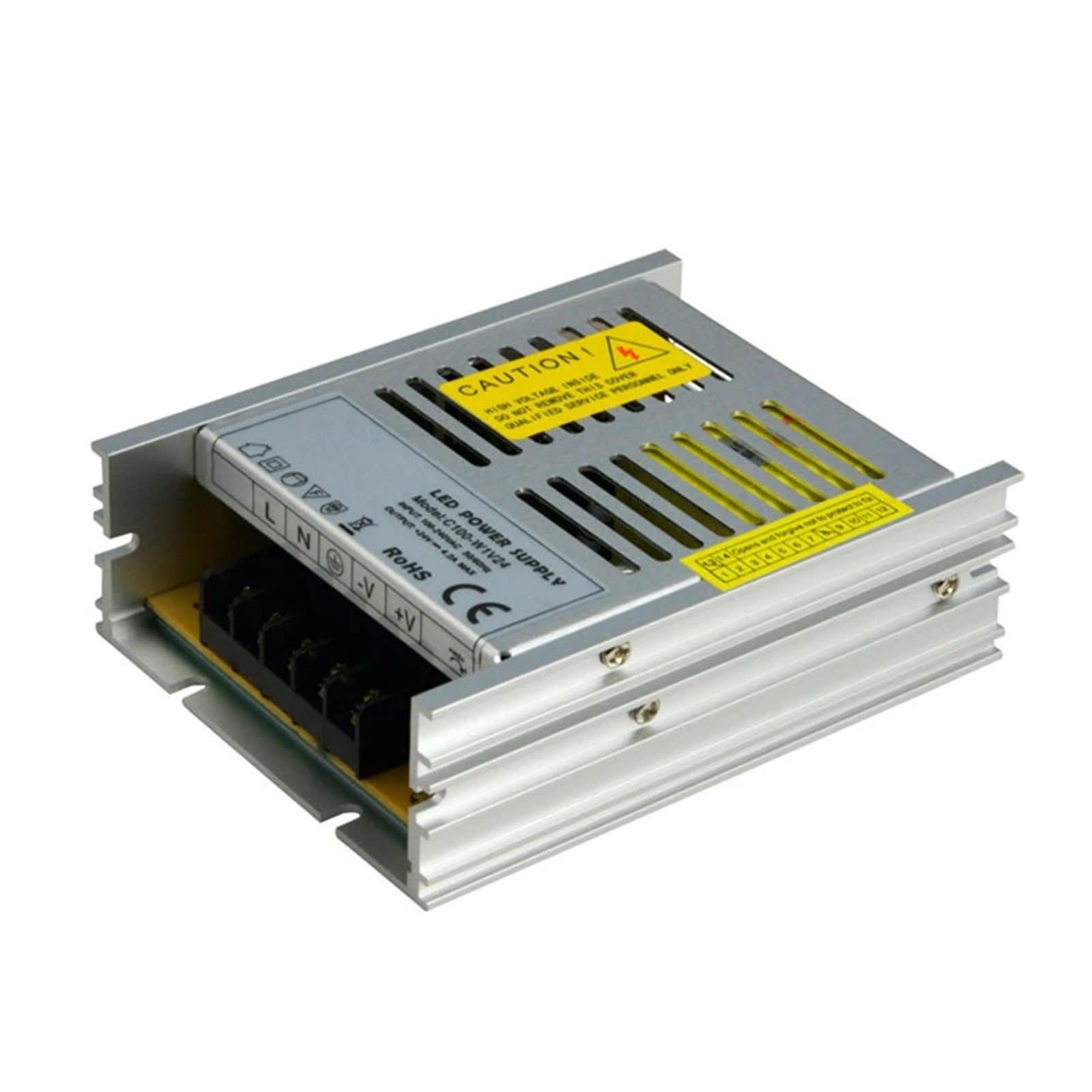 Zasilacz impulsowy 24 V 100 W 4 A stałe napięcie LED przełącznik tryb transformator napędowy aluminium IP20 odpowiedni do taśm świetlnych LED