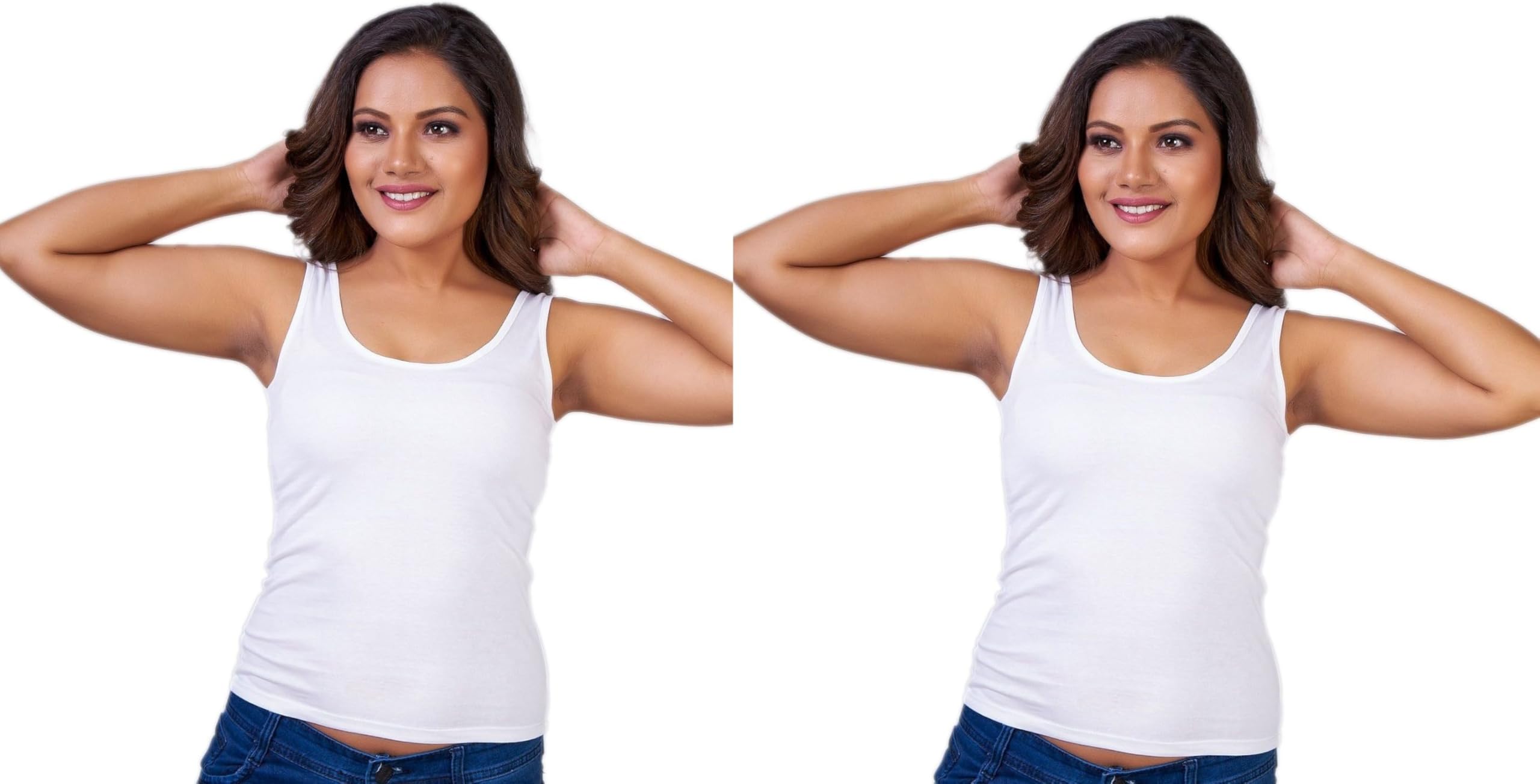 Women White, Black Tank Top/Vest (Pack of 2)-picture-25