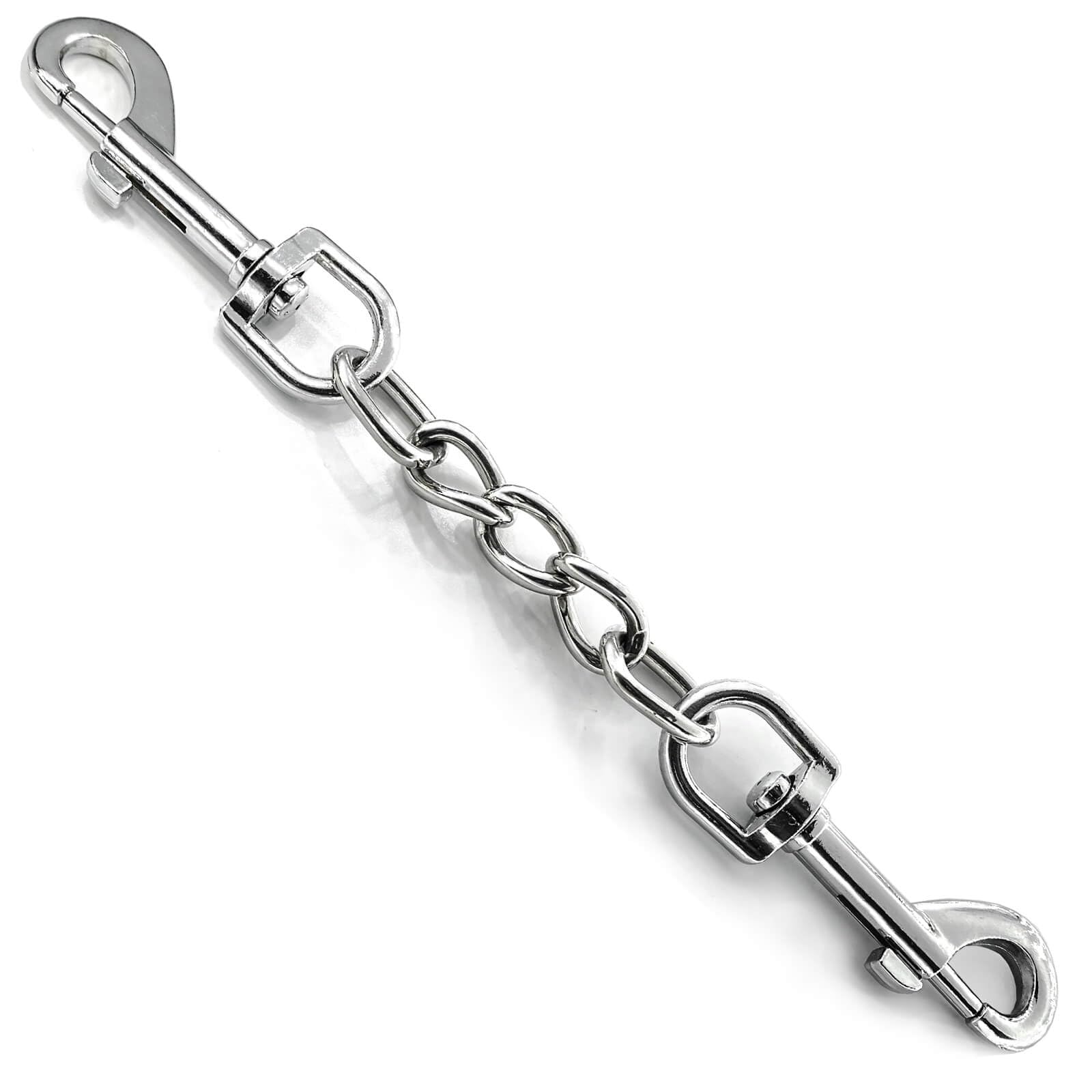 Dog Collar Backup Strap,Harness to Collar Safety Clip, Metal Stainless Steel Chain Leash Safety Strap