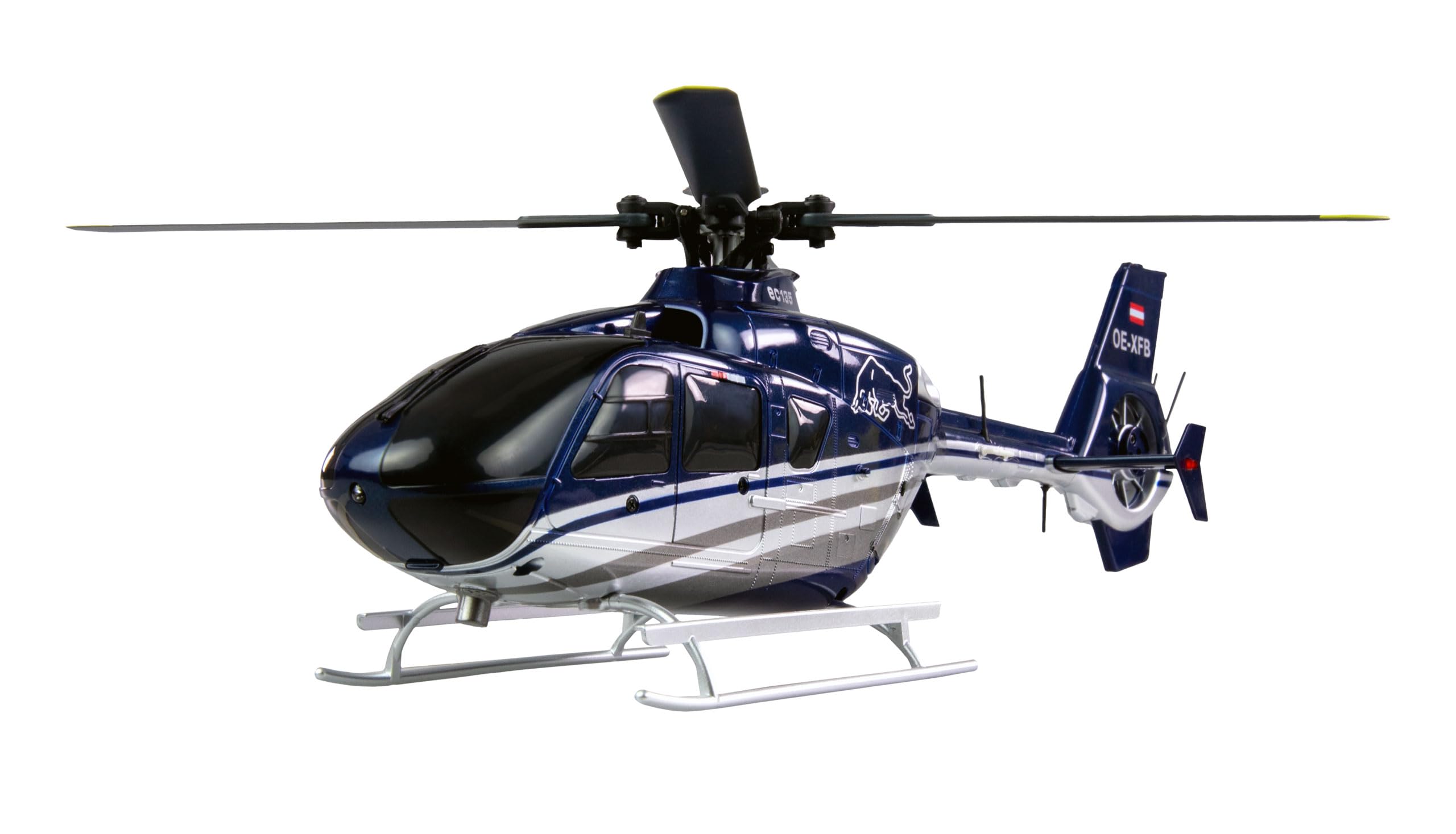 Amewi The Flying Bulls EC135 - Elicottero senza brushless a 6 canali 6G RTF RC radiocomandato, colore: Blu