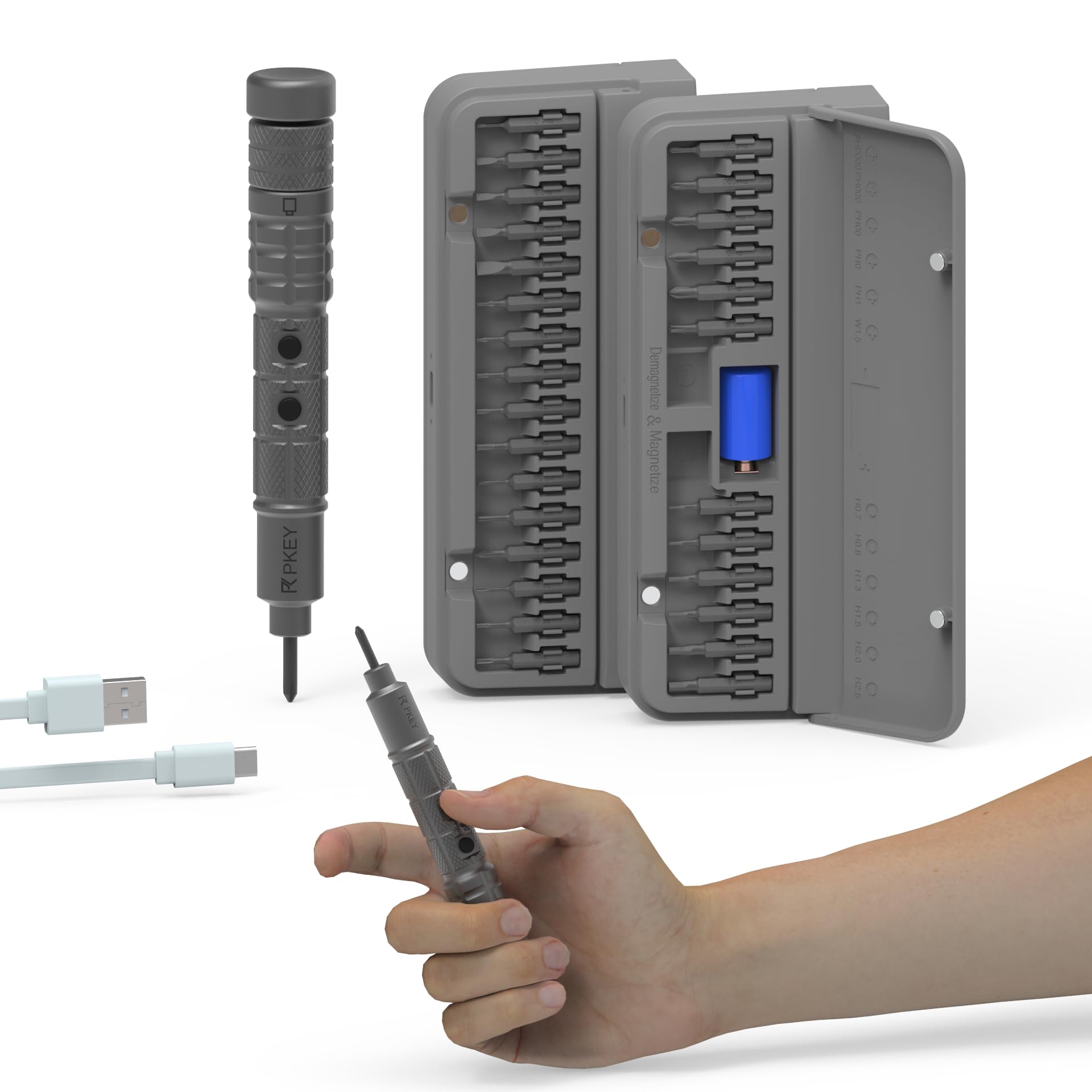 PKEY Mini Electric Screwdriver Set - Precision Repair Tool -1 PKEY Mini Electric Screwdriver Set - Precision Repair Tool -1
