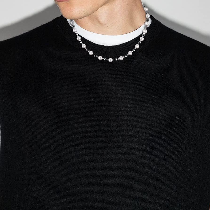 GAVU Pearl Necklace for Men, Mens and Womens Beaded Necklaces2