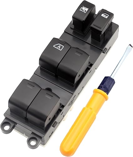 25401-EA003 Interruptor de elevalunas eléctrico maestro del lado del conductor compatible con Frontier y Xterra 2005-2012, reemplaza al OEM #