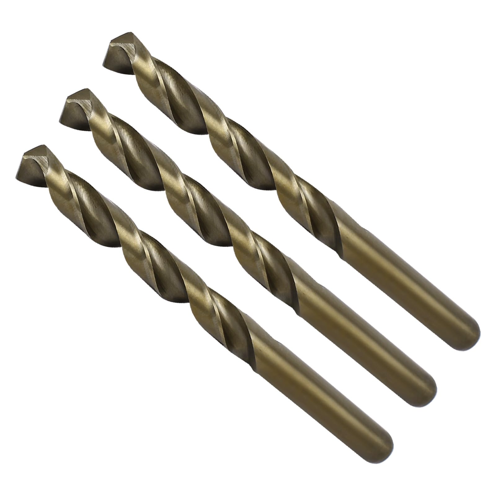 CoCud High Speed Steel Cobalt Twist Drill Bits, 8.6mm Diameter 115mm Length, Straight Twist Jobber Drill Bit