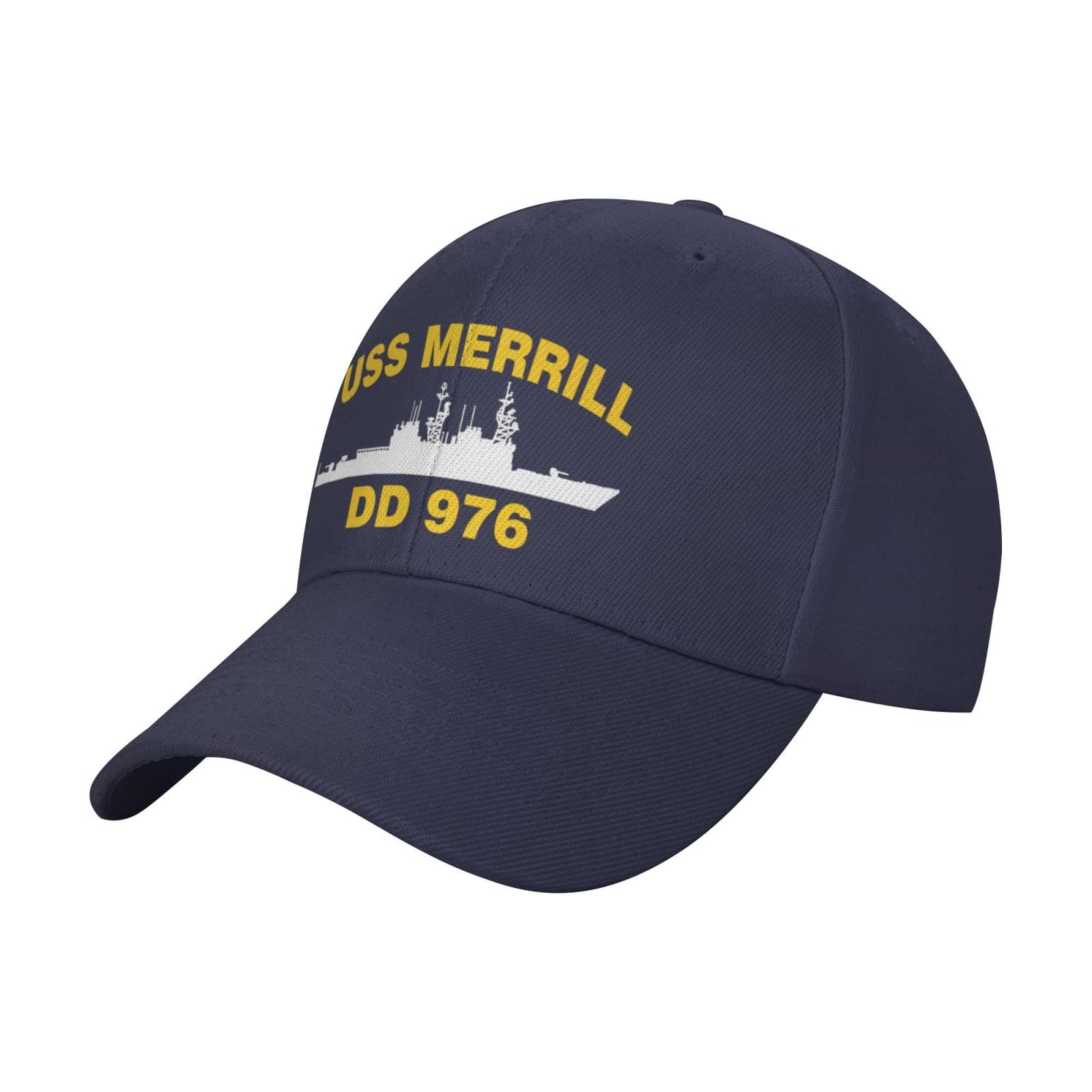 Chewyz USS Merrill Dd 976 Mens Baseball Hat Trucker Hats Dad Hat Navy Blue