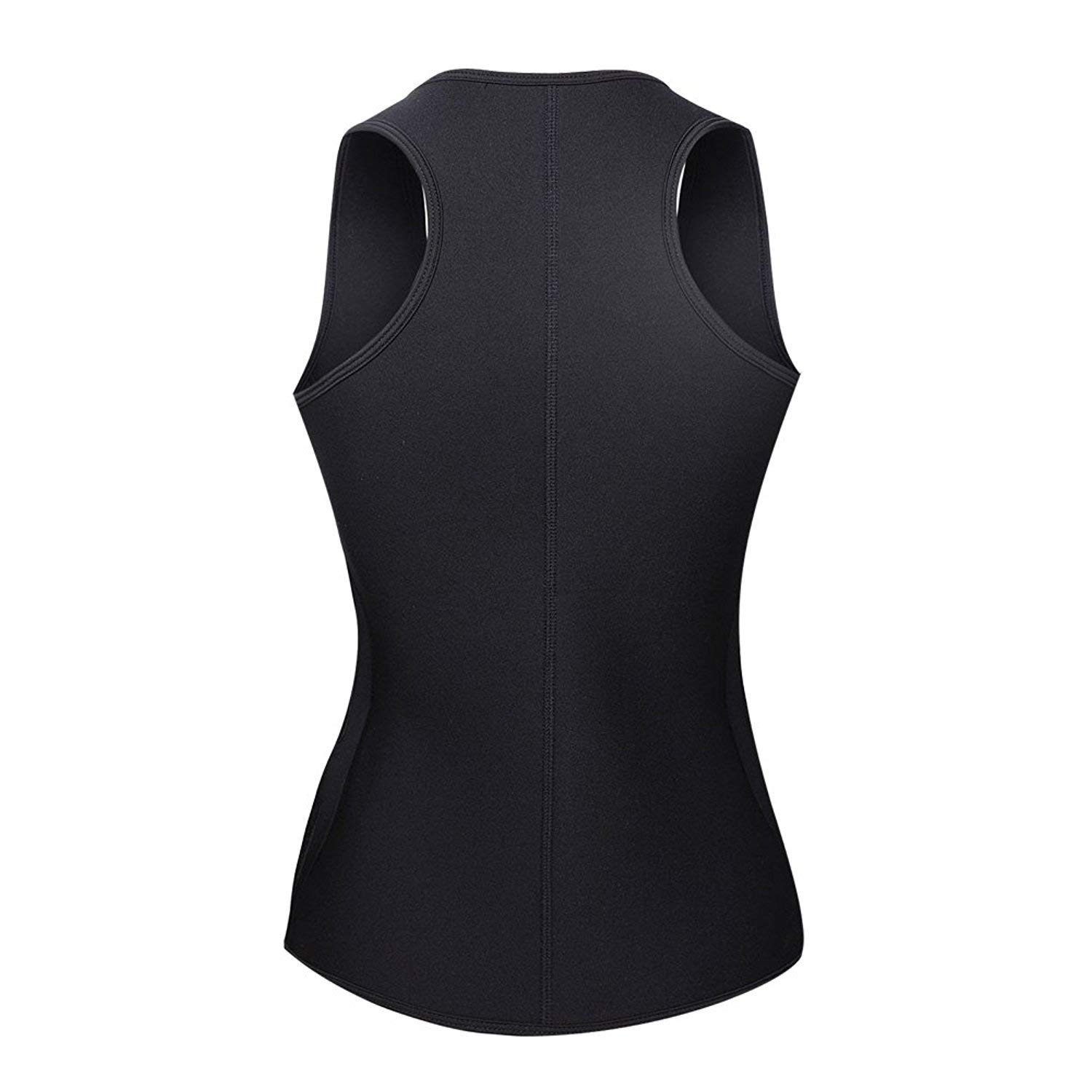 Taillentrainer, Schweißweste, Korsett für Gewichtsverlust, Taillen-Trimmer - Schwarz - XXXXX-Large