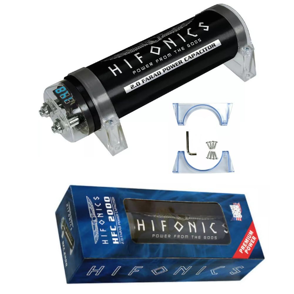 Kit Condensateur 2 Farads KIT SET POUR HIFONICS HFC2000 HFC 2000 1 Condensateur De Stabilisateur Tension Système Audio