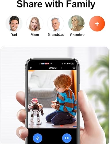 Miniatura 7 de LASTCOW Cámara de videollamadas bidireccional con pantalla HD de 2.8 pulgadas, cámara de seguridad para el hogar interior 1080P, cámara de niñera