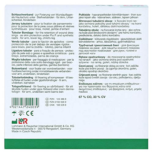 Image of Lohmann & Rauscher TG Tubular Net Bandage - 20 m Roll, Seamless Tubular Stockinette for Wound Dressing Under Casts and Compression Therapy, REF 24003