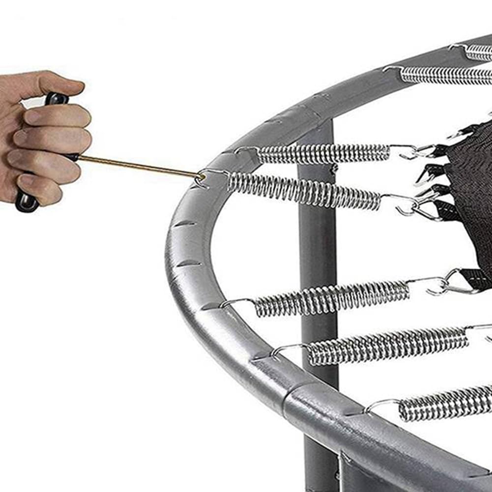 Trampolin-Ersatzfedern-Set, 16,5 cm, extra Sprungzubehör für Trampoline, silberfarbenes Stahl-Finish für verbesserte Leistung, 12 Stück