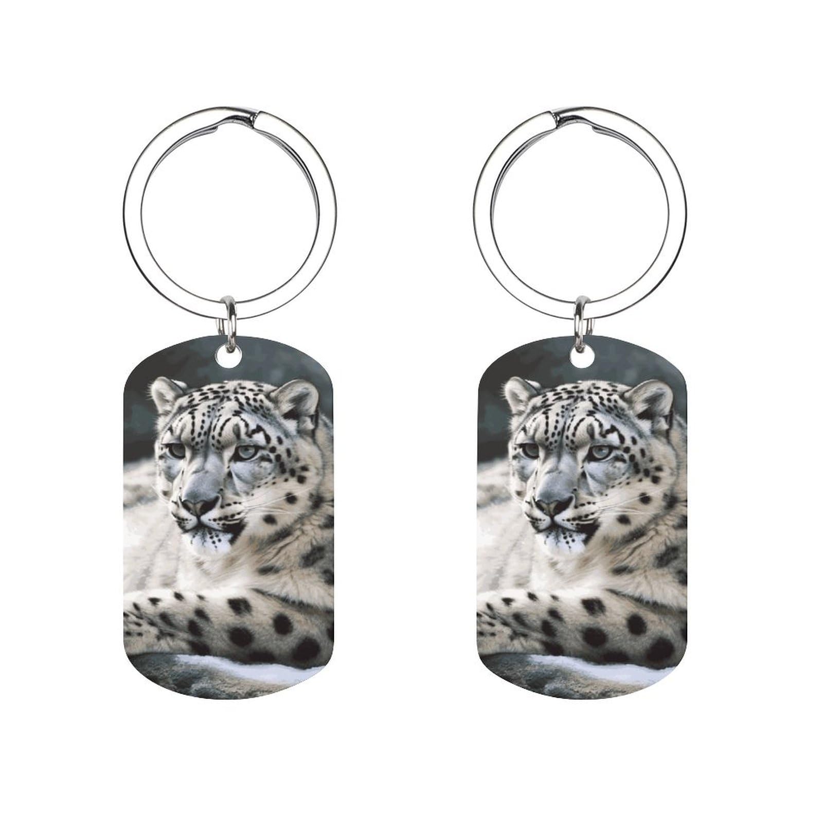GHENBLT Snow Leopard Key Chain Key Ring Keychains for Women Men Key Rings for Car Keys Key Chains Women Cute Keychains Key Chain Rings Keychain Ring Small Key Rings, Style, 5x2.8cm