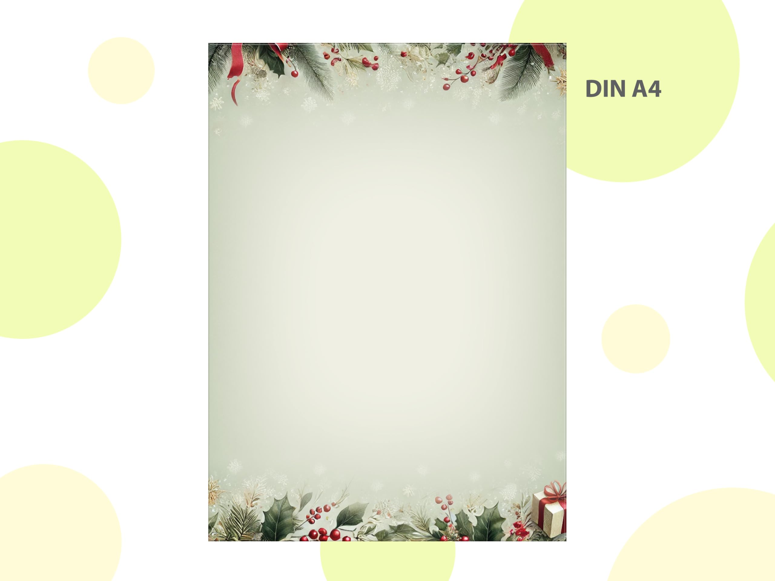 Briefpapier Weihnachten Weihnachtsbriefpapier mit Umschlag Umschlägen mit Fenster Weihnachtspapier A4 für Kunden (250 Blätter + 250 Umschläge)
