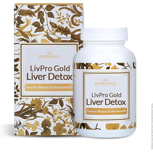 Swarnakayu Liver Cleanse 24K Gold Ash 30 Tablet