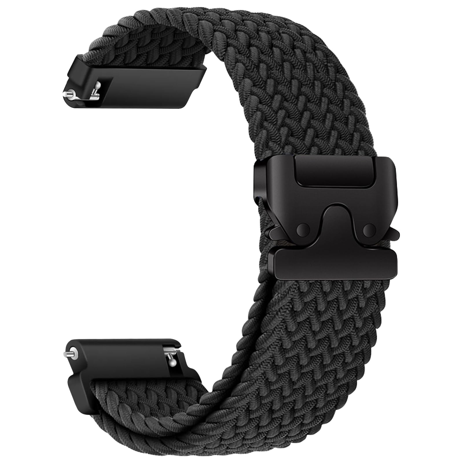 SumRioo 22mm Armband für Garmin Venu 4 3 2 45mm/Forerunner 265/255/255 Music/570 47mm, Nylon Geflochtenes Uhrenarmband für Huawei Watch GT 6 5 Pro/GT 6 5 4 3 2 1 46mm/Watch 5, Schwarz