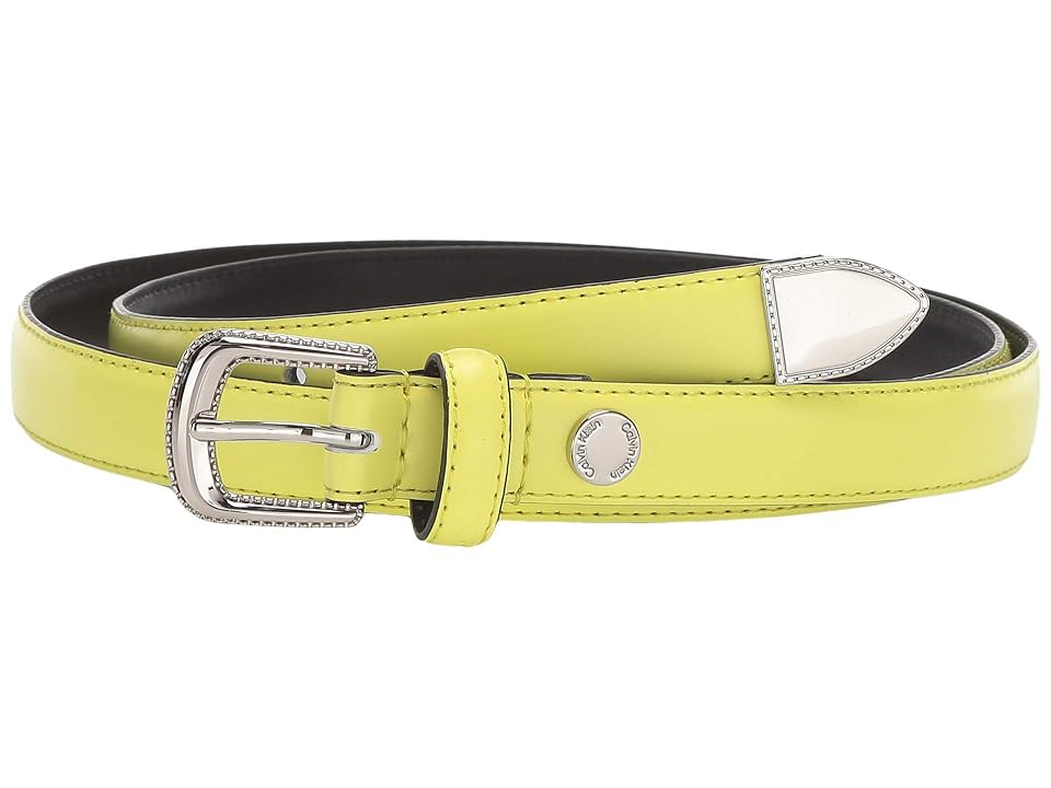 

Calvin Klein 20 mm Stitched Feather Edge Strap (Fluo Yellow) Women's Belts