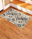 Seloom Non Slip Stair Treads Carpet 1 Piece Blended Jacquard Indoor Skid Resistant Stair Tread Rugs