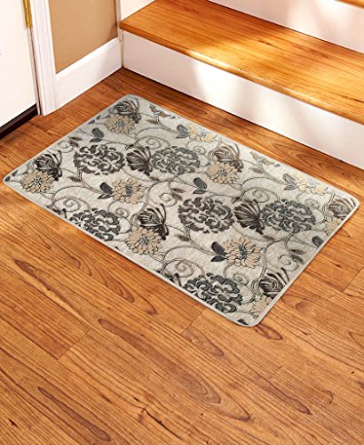 Seloom Non Slip Stair Treads Carpet 1 Piece Blended Jacquard Indoor Skid Resistant Stair Tread Rugs Rubber Backing,24"x36",Beige