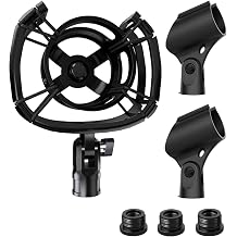 Custom Built for HyperX SoloCast Shock Mount, 2026 Upgrade Anti-Vibration Suspension Elastic Shock Mount Holder Clip Mics Stand Compatible with SoloCast Microphone
