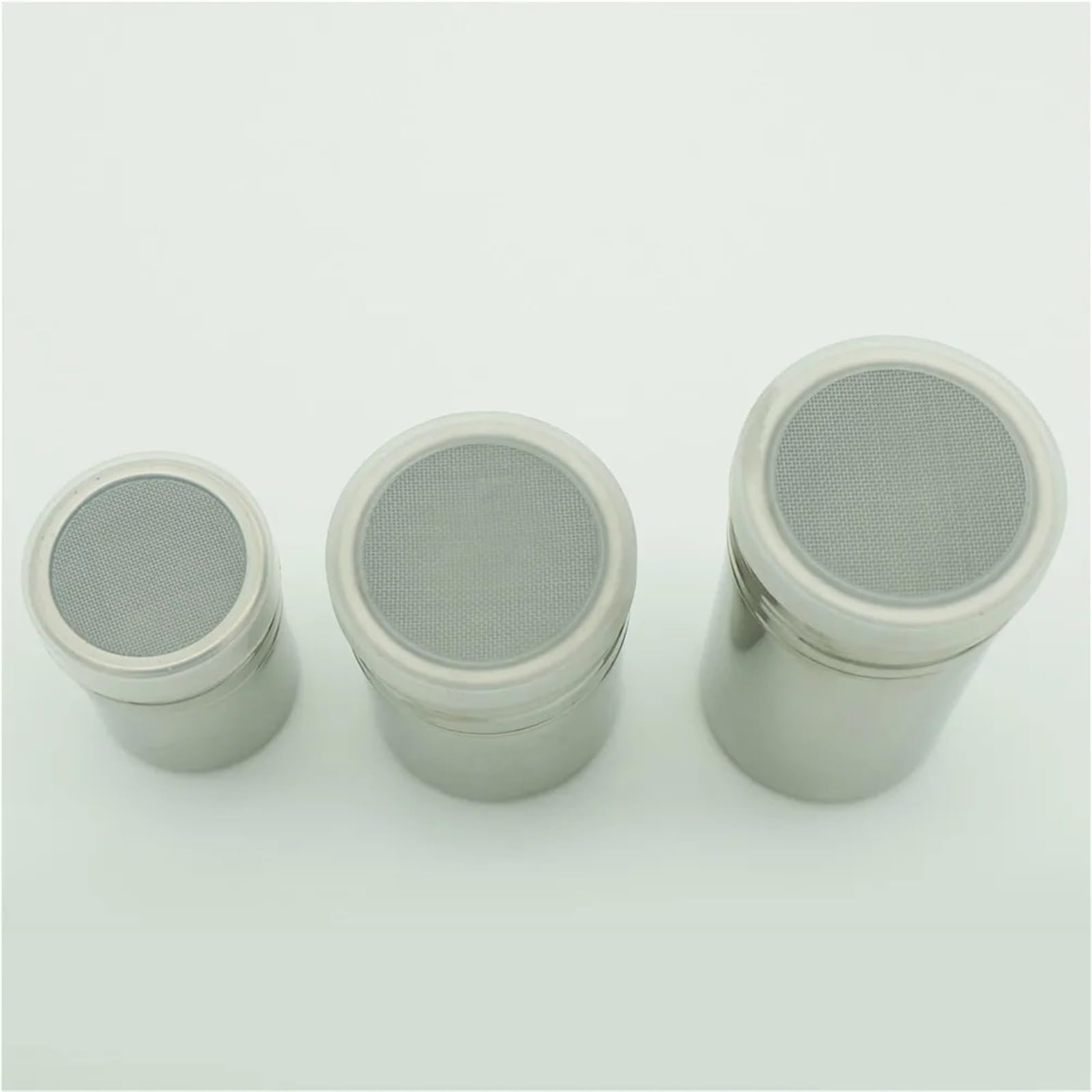 1 Juego (3 Piezas) de coctelera café Acero Inoxidable para Casa | Filtros de tamiz de azúcar, espray de espuma, herramientas for barbacoa y pastel de cocina con tapa