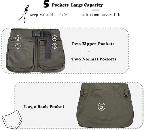 Miniatura 7 de Bolsa de entrenamiento para perros con bolsillos desmontables, clip para cinturón de cintura manos libres, herramientas de entrenamiento para